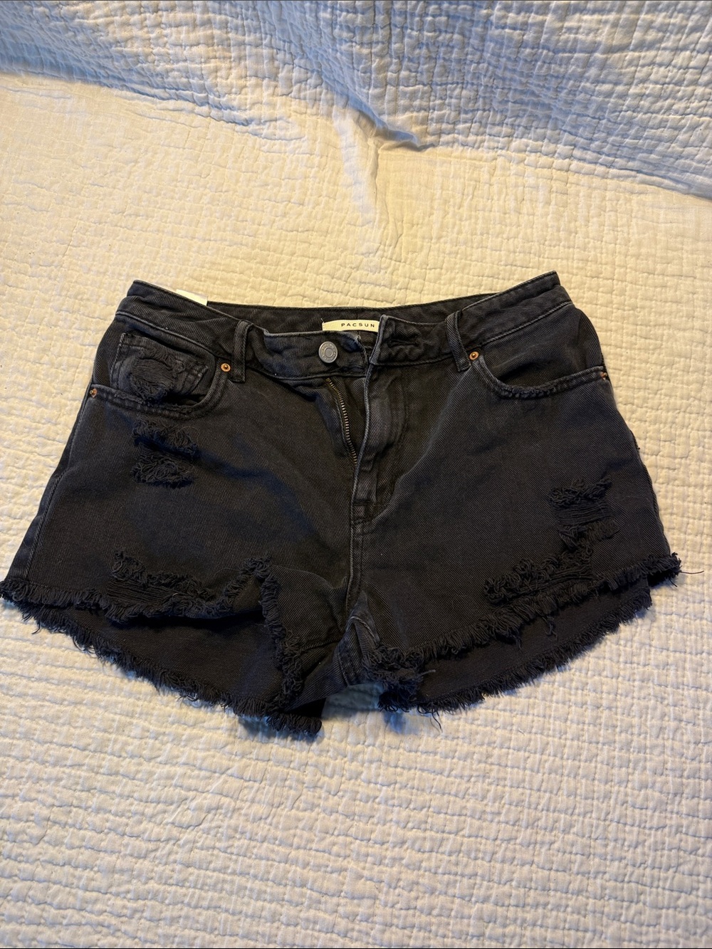 PacSun Black Distressed Cutoff Jean Shorts